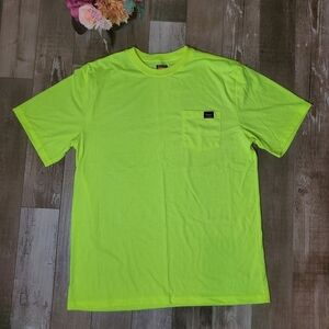 Wrangler Workwear Men’s Tee XLT 46/48 Neon Safety T-Shirt Highlighter Yellow NEW